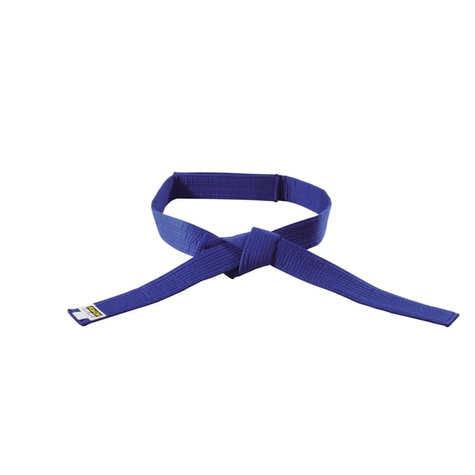 Blauwe klittenband riem budō kind Kwon