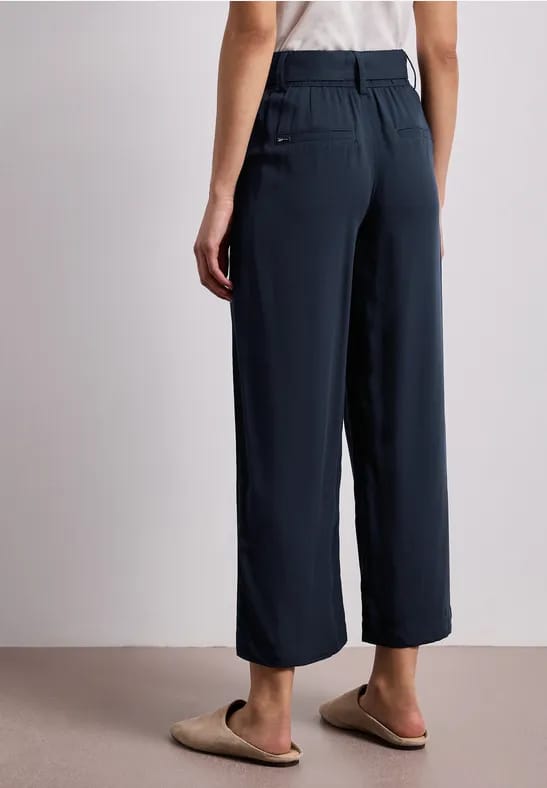 7/8 Wide Legs broek met riem