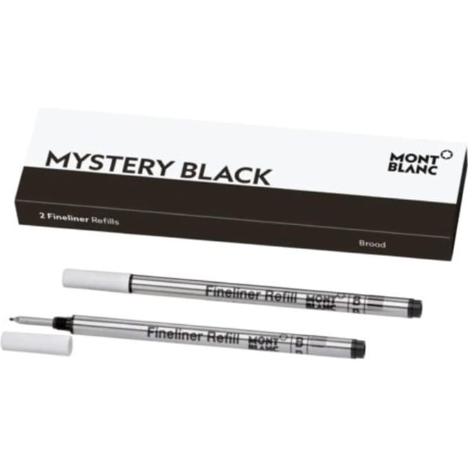 Montblanc vulling voor de fineliner, kleur mystery black (schrijfdikte breed)
