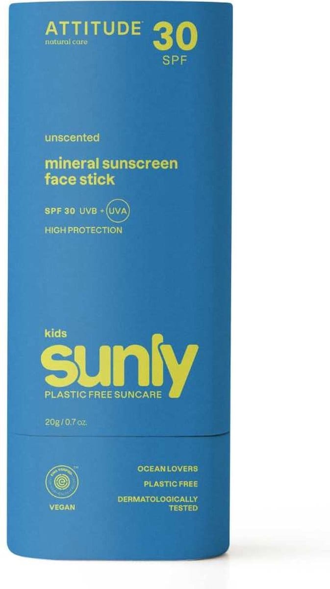 Attitude zonnebrandstick - baby & kind - gezicht - SPF 30 - ongeparfumeerd