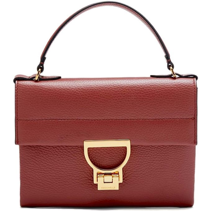 COCCINELLE Leren Handtas Schoudertas Arlettis Handbag Brandy Bruine