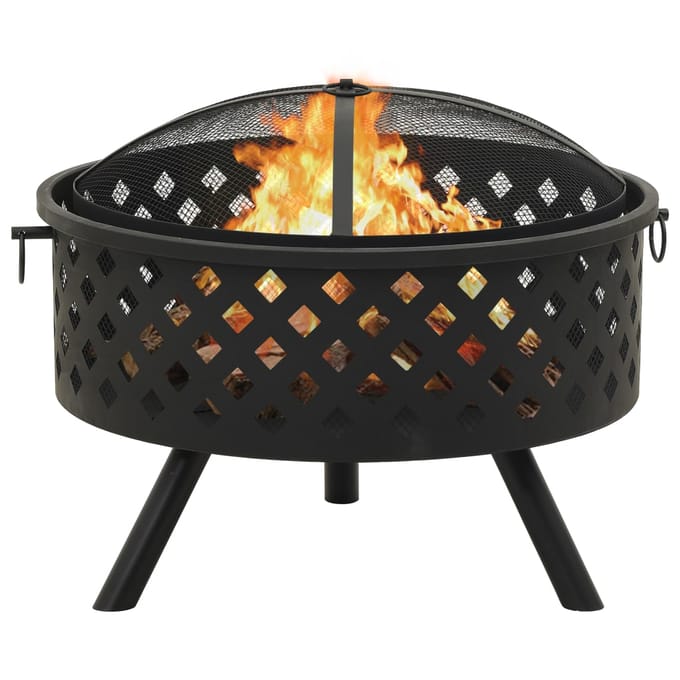 vidaXL - Vuurplaats - met - pook - XXL - 68 - cm - staal