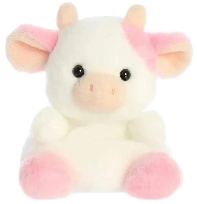 Palm Pals - Belle Strawberry Cow knuffel - Pluche - 13 cm
