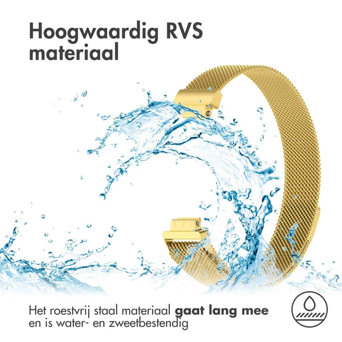 imoshion Milanees magnetisch bandje voor de Fitbit Inspire - Maat S - Goud