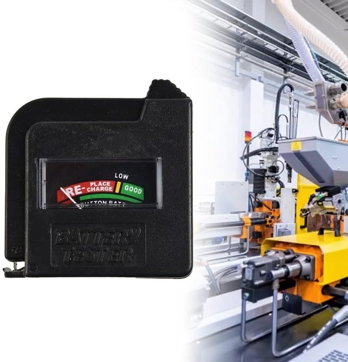 Batterij Tester - Spanningsmeter - Batterijen Controleren - Compact Draagbaar - 5 x 5 x 2 cm - Zwart