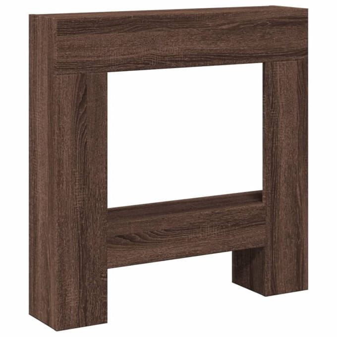 Habillage de cheminée aspect chêne brun 81 x 18 x 82 cm Matériau à base de bois