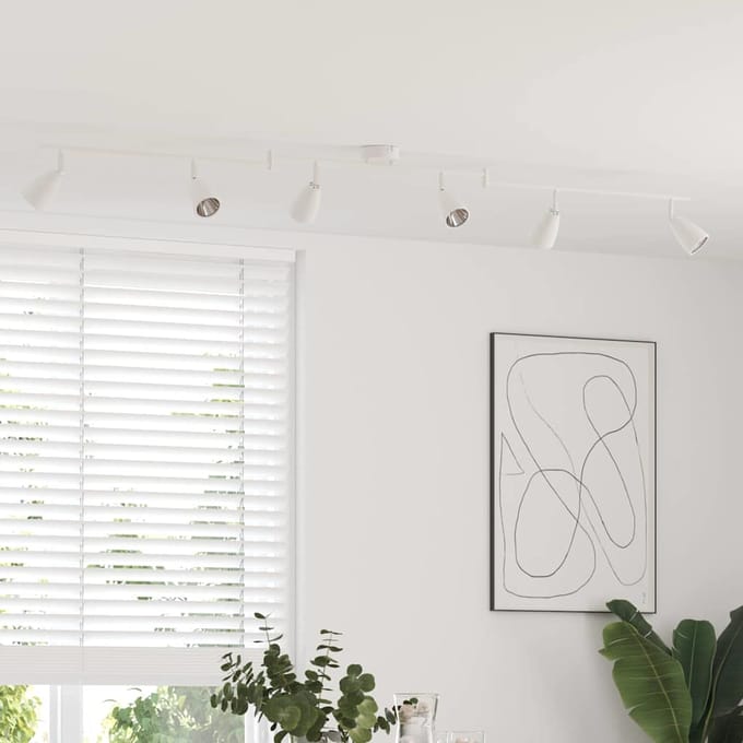 vidaXL Plafondspot met schijnwerpers Wit 176,5 x 12,5 x 13,5 cm Metaal