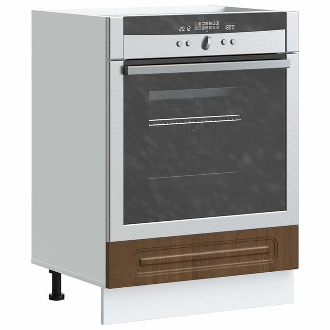vidaXL - Ovenkast - Kalmar - bewerkt - hout - bruin - eikenkleur