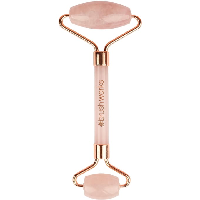 brushworks Brazilian Rose Quartz Stone Roller 1 st