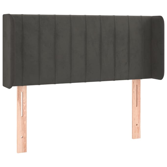 vidaXL - Hoofdbord - LED - 93x16x78/88 - cm - fluweel - donkergrijs
