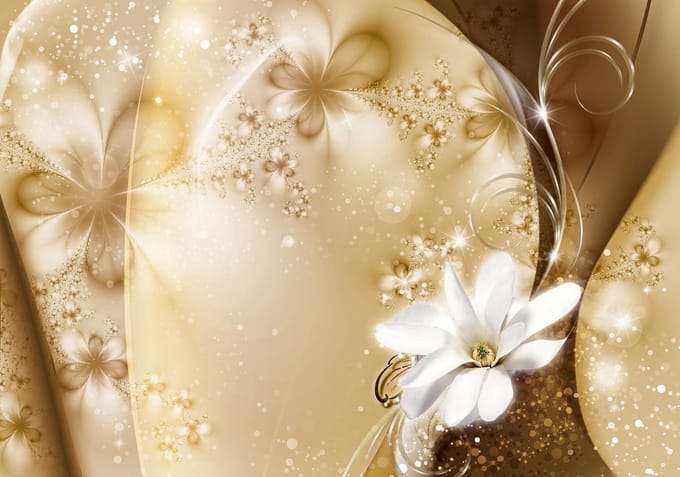Flower Abstract Photo Wallcovering