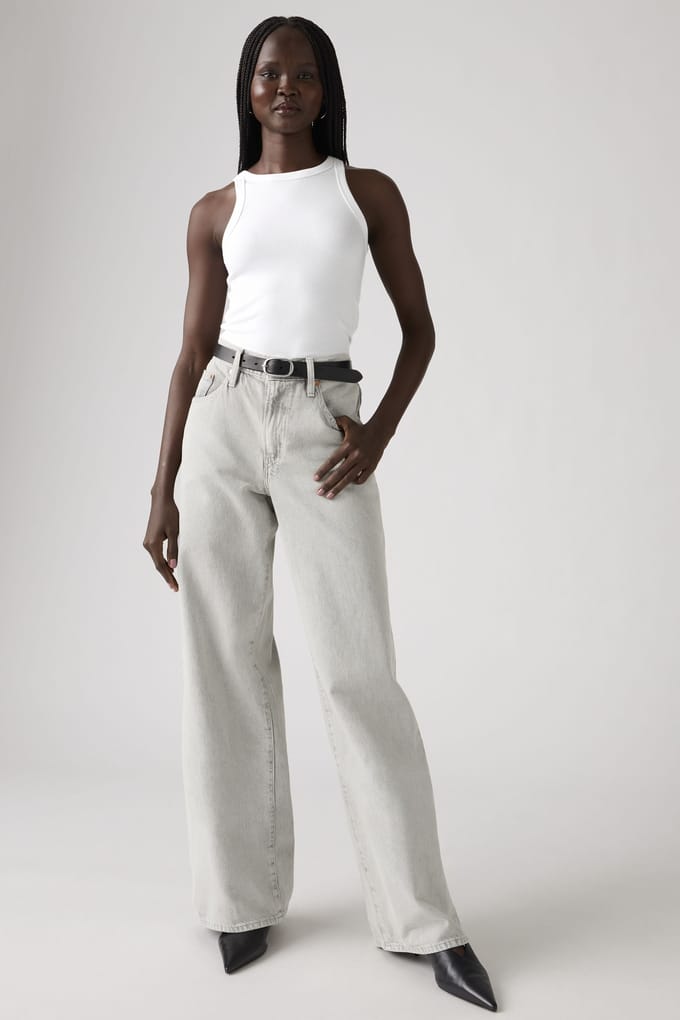 Levi's Xl Straight Lightweight Jeans Grey Maat: W28L31 | Straight Jeans Outlet | Dames | Grijs