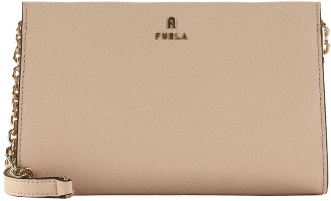 FURLA Leren Schoudertas Camelia Mini Crossbody Azalea Roze