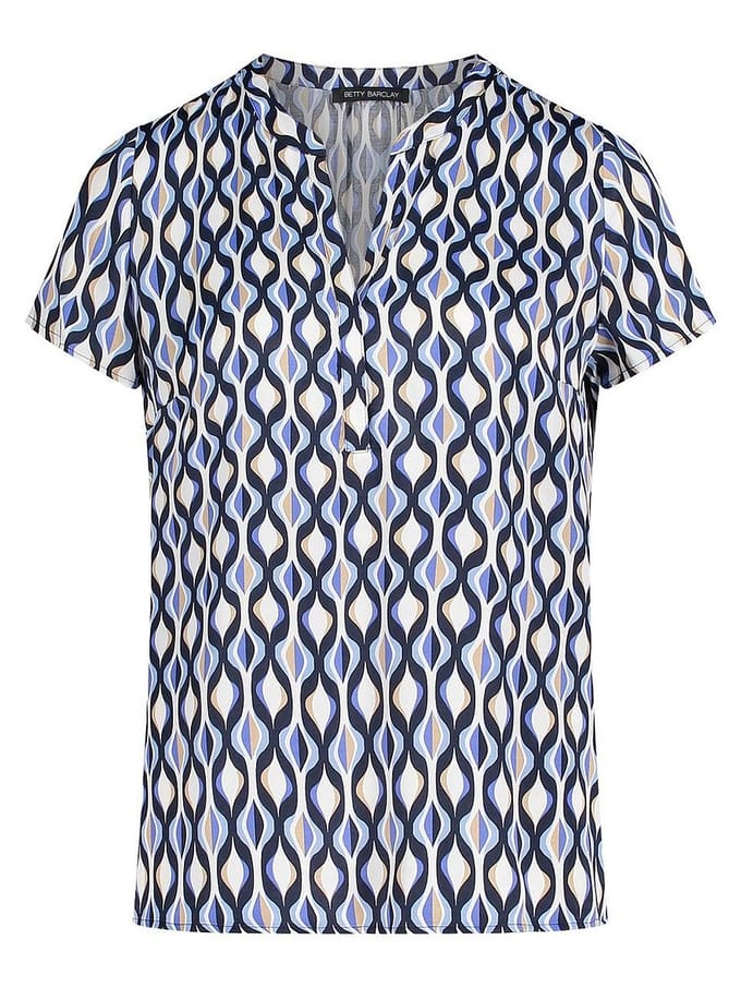 Blouseshirt van viscose in all-over look