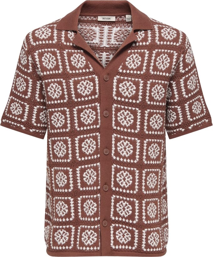ONLY&SONS - ONSBART NEW RESORT RLX SS SHIRT KNIT - Heren - Cardigans