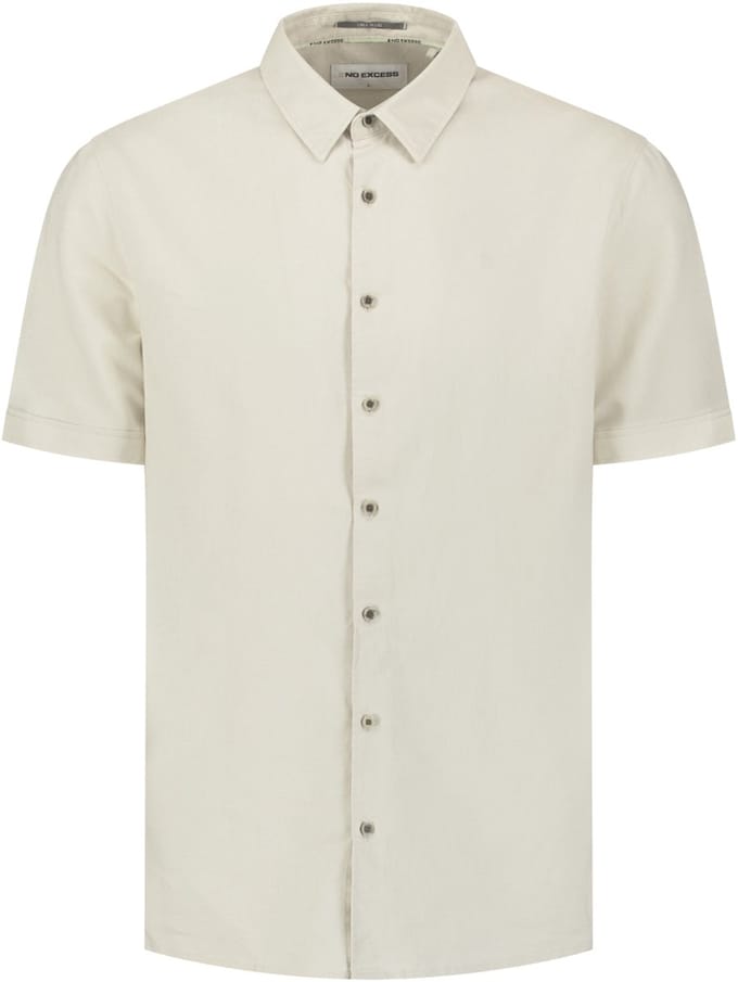 No Excess Shirt short sleeve with linen desert