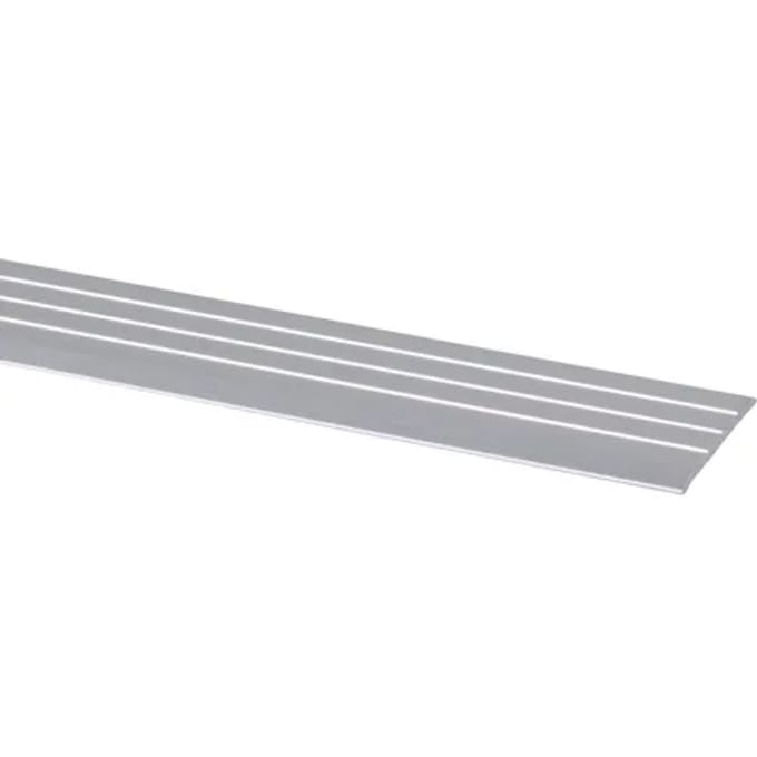 Overgangsprofiel Gelijkvloers - Aluminium Zilver - Zelfklevend - 25x950mm