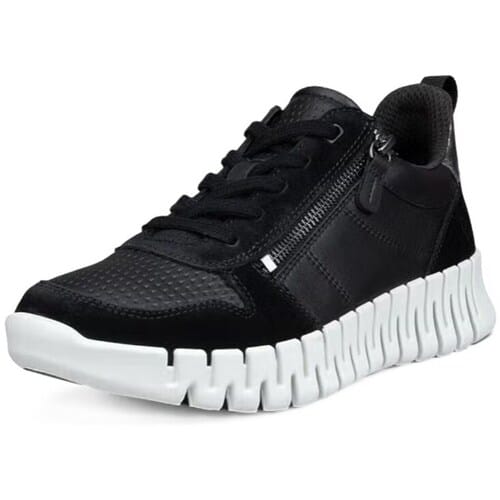 Dames sneakers met veters en rits Ecco Gruuv