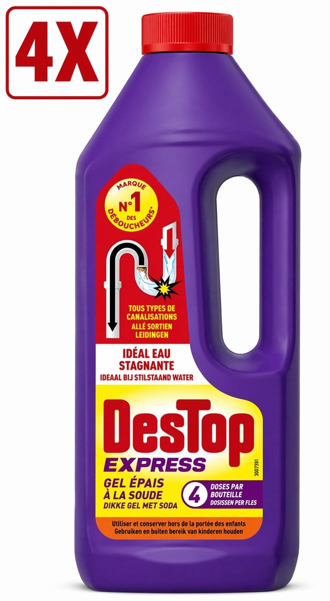 4 x Destop Gel Express met Soda - 950 ml