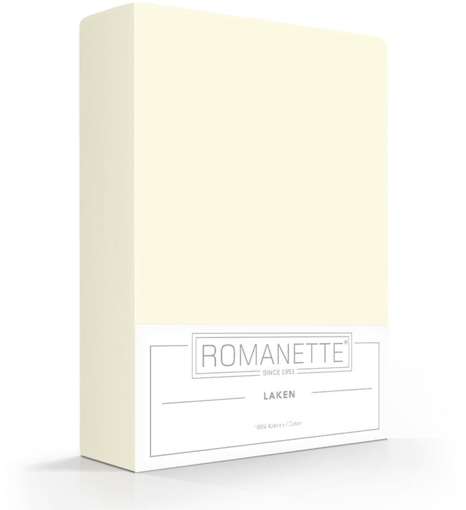 Katoenen Lakens Romanette Ivoor-240 x 260 cm