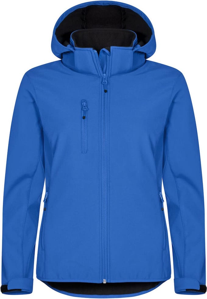Clique Softshell jas met Capuchon Basic Dames - Kobalt - Maat S