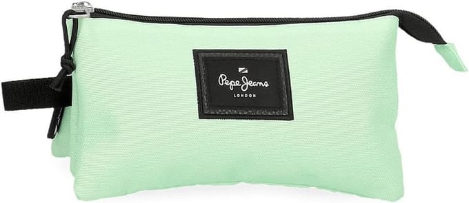 Drielaags Etui Groen met Veel Opbergruimte