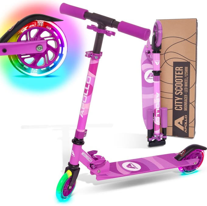 Apollo Moonracer LED-step Kinderscooter met Vering