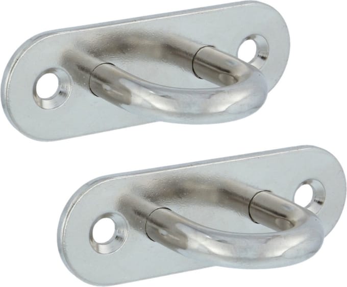 AMIG Oogplaat - 2x - 6 x 2cm - AISI 316 rvs - vastzetplaat - voor buiten