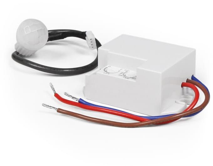 LX-635 Bewegingssensor IR inbouw - Bewegingsmelder 360° - Bewegingsdetector 230V / 800W - geschikt voor LED - Wit