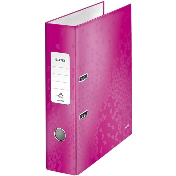 Leitz WOW 180° Duurzame Ordner - Capaciteit van 600 A4-Vel - 80mm - Roze