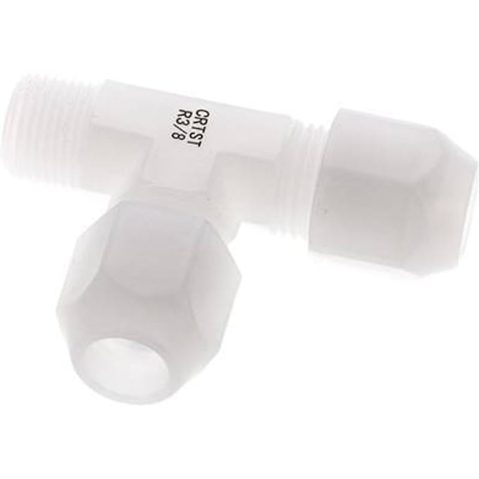 10x12mm & R3/8'' PVDF haakse slangkoppeling met buitendraad 10bar/145psi