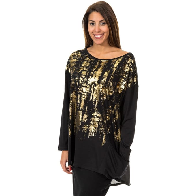 Dames t-shirt met lange mouwen en boothals 10DML0437