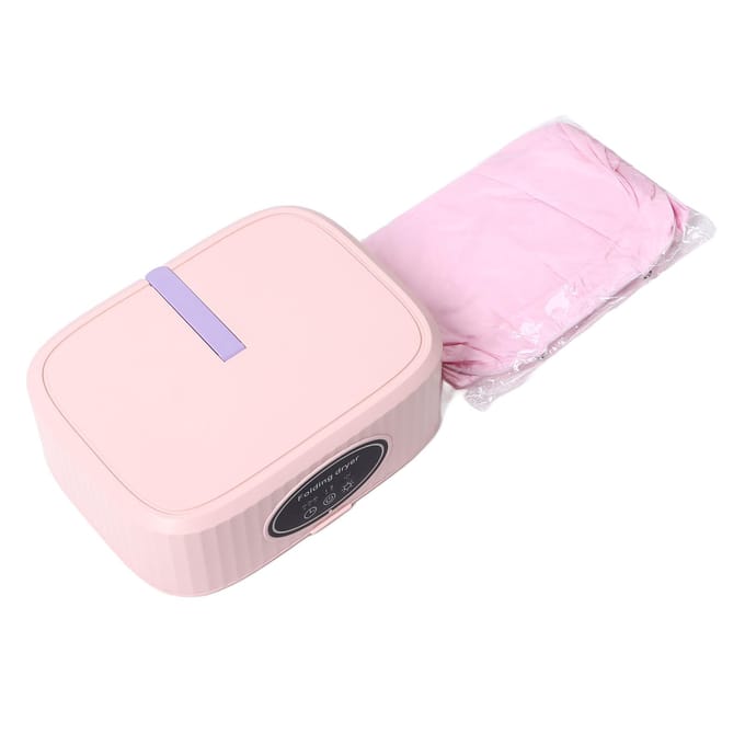 Opvouwbare Mini Elektrische Wasdroger met Droogzak Timerfunctie Stil Draagbare Kledingdroger roze