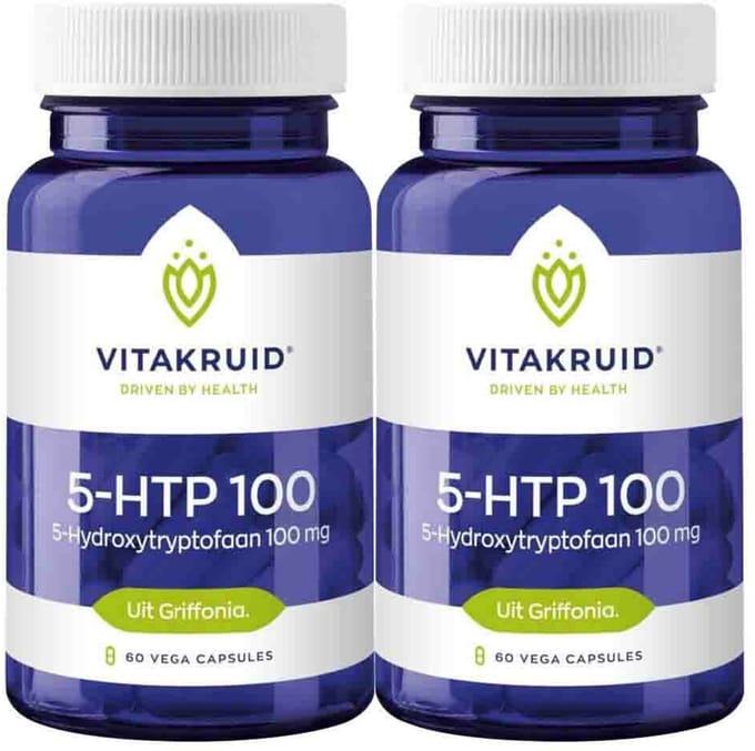 Vitakruid - 5Htp 100 mg - 2 x 60 vegancapsules - Voordeelverpakking