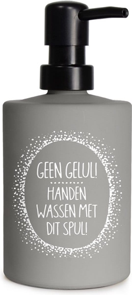 Zeeppompje grijs Geen gelul handen wassen met dit spul