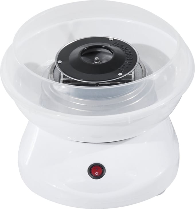 HOMCOM suikerspinmachine - met stokjes en maatlepel - antislip - wit
