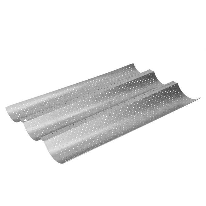 Moule à pain français antiadhésif multi-rainures ondulées, plaque de cuisson pour baguettes, ustensile de cuisine Type 1 gray