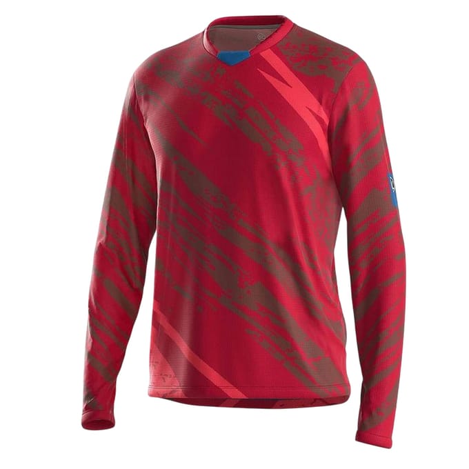 Bicycle Line Heren Ponente Lange Mouwen Fietsshirt (Bordeaux)