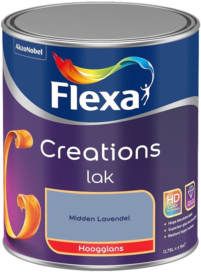 Flexa - Creations Lak Hoogglans - Midden Lavendel - Mengverf - 750 Ml