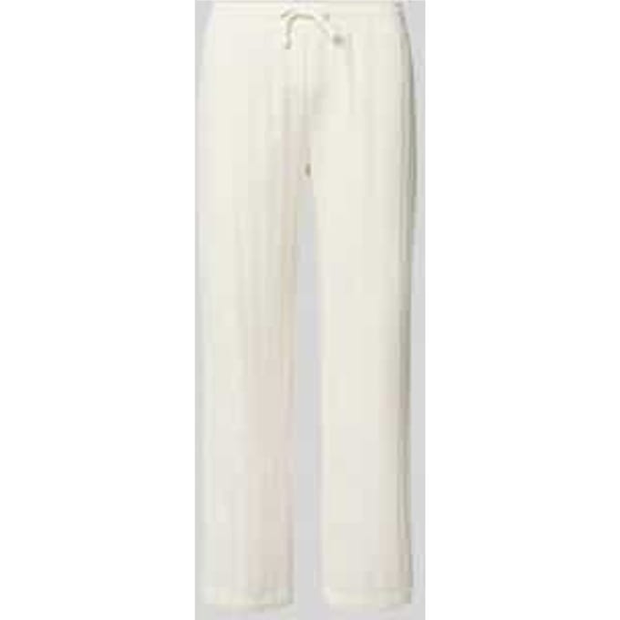 Broek met structuurpatroon en elastische band