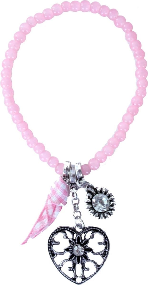 Armband Tiroler kraaltjes roze