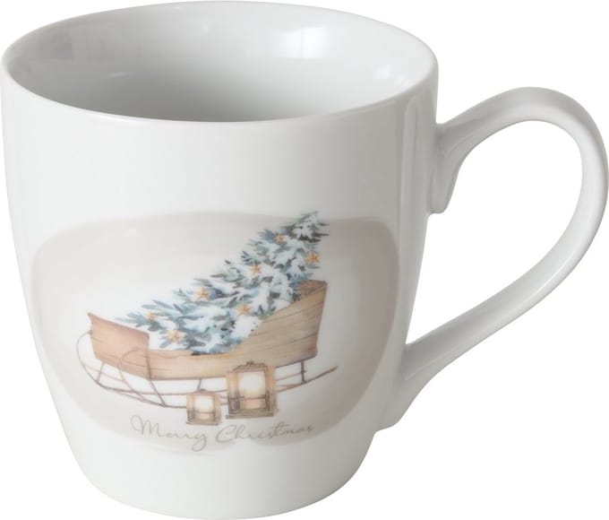 Beker slee met kerstboom 480 ml
