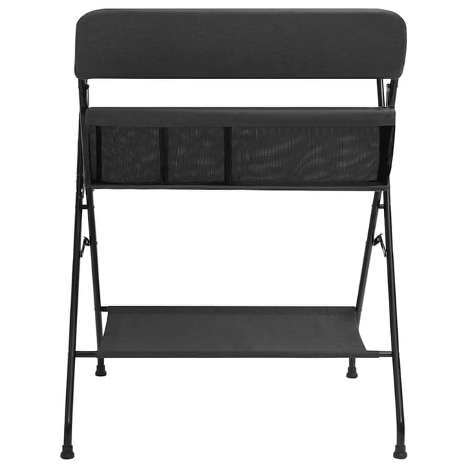 vidaXL - Verschoontafel - ijzer - antracietkleurig