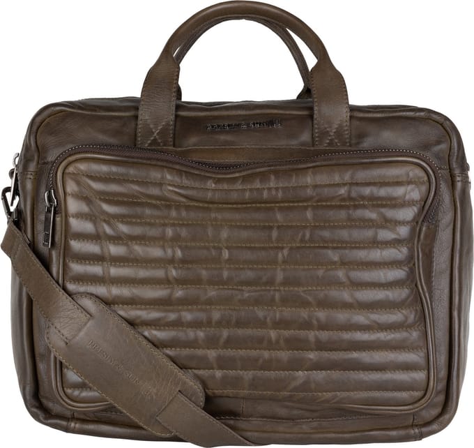Presly & Sun Heren - Leren tas - Olive