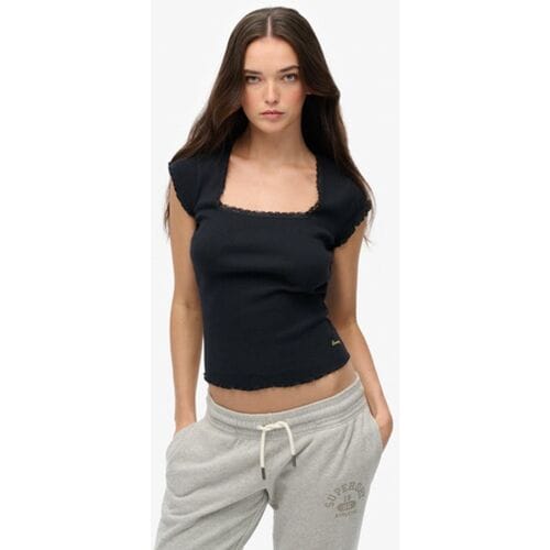 Superdry - Athletic Essentials top met vierkante hals - Dames - T-shirts