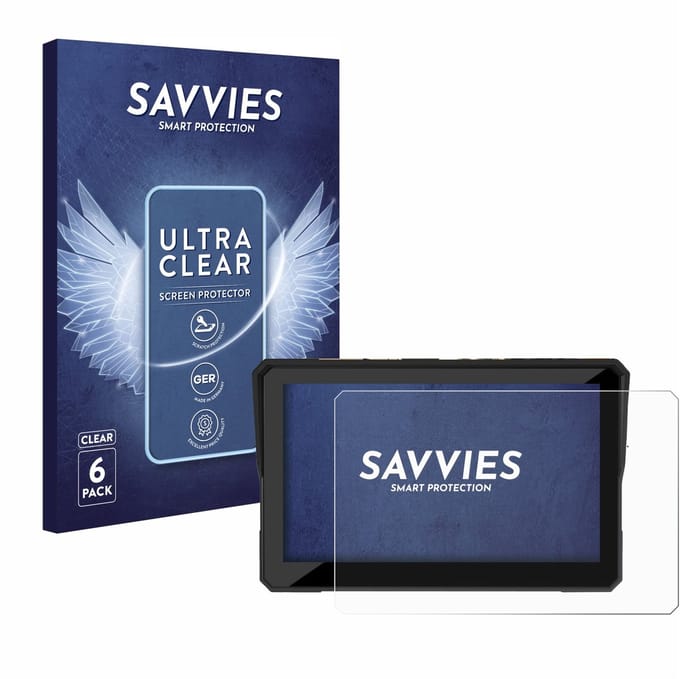 Savvies - Screenprotector voor Carpuride W502B Pro 5" - Folie Beschermfolie transparant 6 Stuks