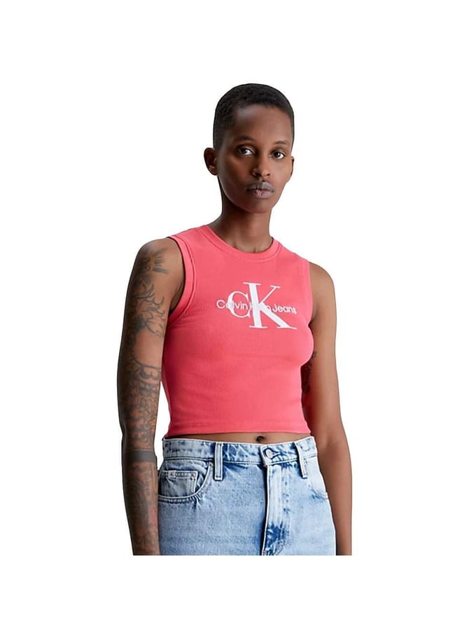 Calvin Klein tanktop met klassiek logo op de voorkant voor dames