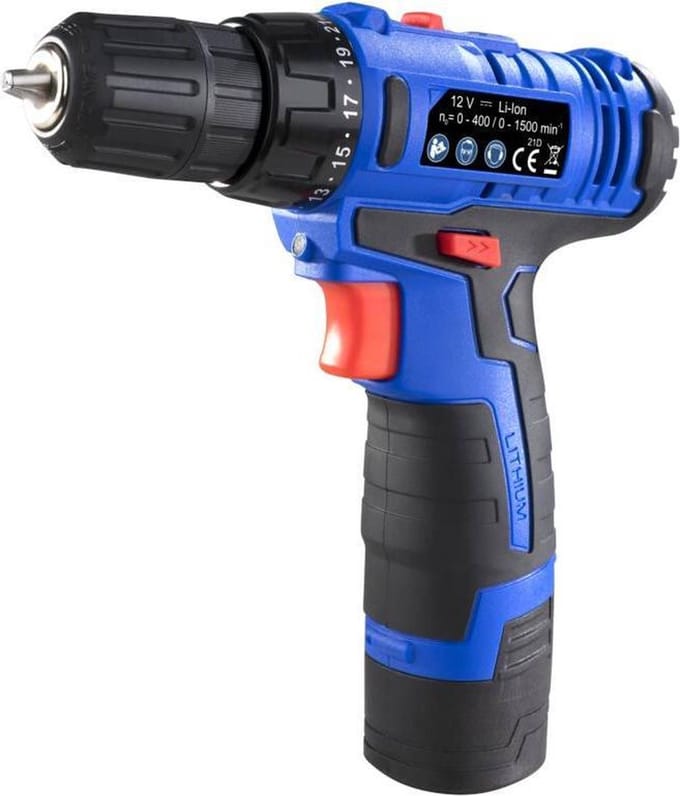 Westfalia Accu Boormachine - 12V - 2 versnelling - tot 1500 rpm