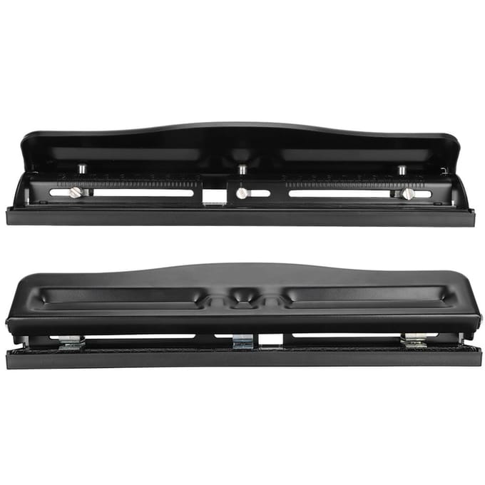 3 Gats Verstelbare Gatenpons Home Office DIY Handmatige Gatenmaker Accessoire Zwart black