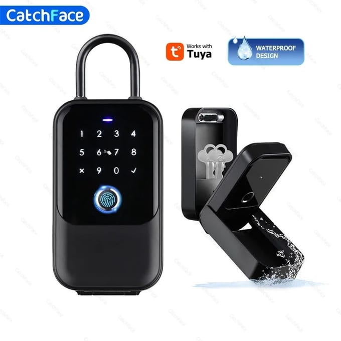 Emora Sleutelkluis - Sleutelkastje - Waterproof - Ip65 Muurbevestiging Sleutelkast - Met Vingerafdruk En Code -